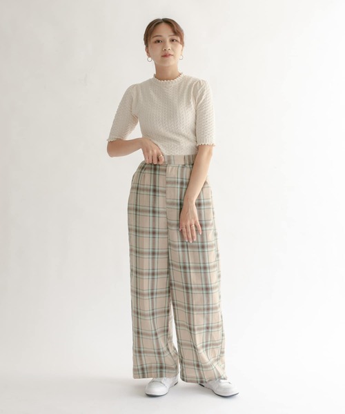 KBF（ケイビーエフ）の「柄編みコンパクトニット（ニット/セーター・レディース・ブラック/グリーン/アイボリー・ONE）」の10枚目の写真