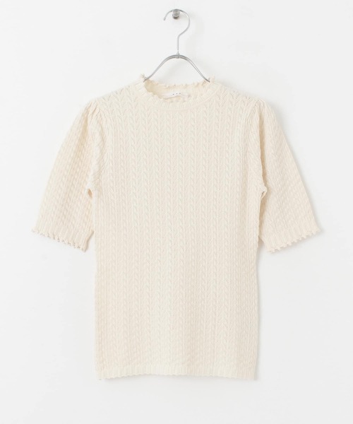 KBF（ケイビーエフ）の「柄編みコンパクトニット（ニット/セーター・レディース・ブラック/グリーン/アイボリー・ONE）」の18枚目の写真