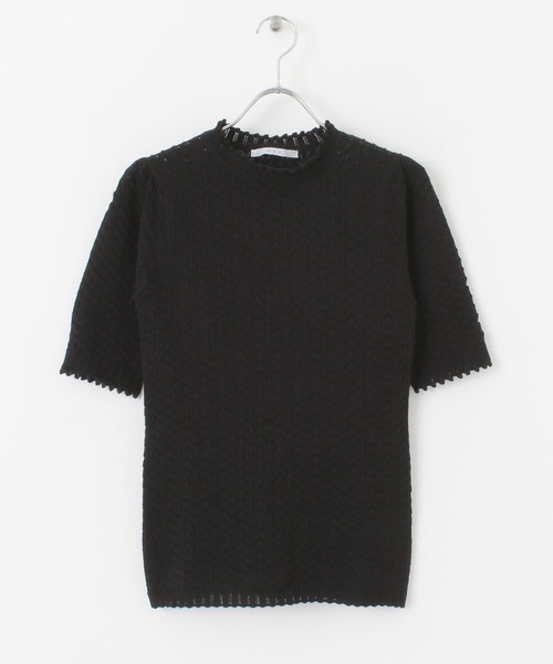 KBF（ケイビーエフ）の「柄編みコンパクトニット（ニット/セーター・レディース・ブラック/グリーン/アイボリー・ONE）」の19枚目の写真