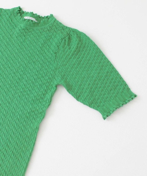 KBF（ケイビーエフ）の「柄編みコンパクトニット（ニット/セーター・レディース・ブラック/グリーン/アイボリー・ONE）」の21枚目の写真