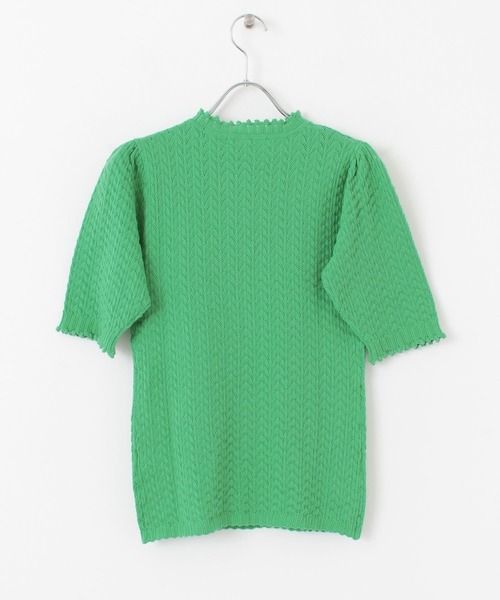 KBF（ケイビーエフ）の「柄編みコンパクトニット（ニット/セーター・レディース・ブラック/グリーン/アイボリー・ONE）」の22枚目の写真