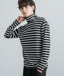 Rocky Monroe | ボーダースムースタートルネック ロングTシャツ / カットソー(Tシャツ/カットソー)