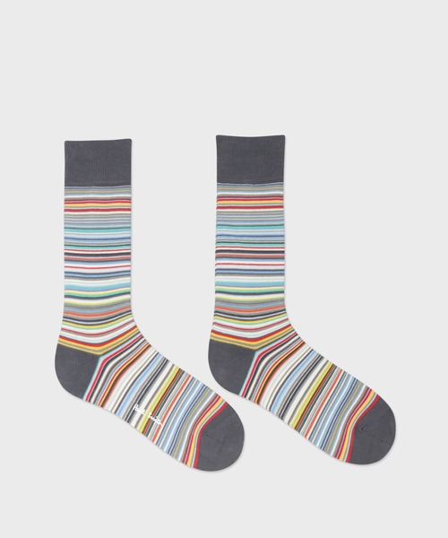 Paul Smith(ポールスミス)の「シグネチャーストライプ カジュアルソックス / 553600 CS(ソックス/靴下・メンズ・グレー/ブルー/マルチ・25-27)」の10枚目の写真