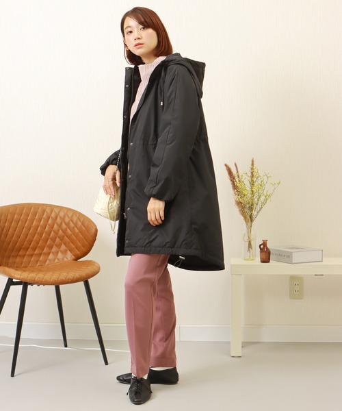 libelle more（リベル モア）の「ウォーマル中綿モッズコート（モッズコート・レディース・カーキ/ネイビー/グレイッシュベージュ/ブラック/キャメル・L/M）」の16枚目の写真