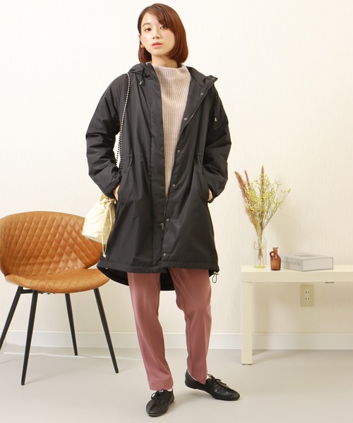 libelle more（リベル モア）の「ウォーマル中綿モッズコート（モッズコート・レディース・カーキ/ネイビー/グレイッシュベージュ/ブラック/キャメル・L/M）」の17枚目の写真