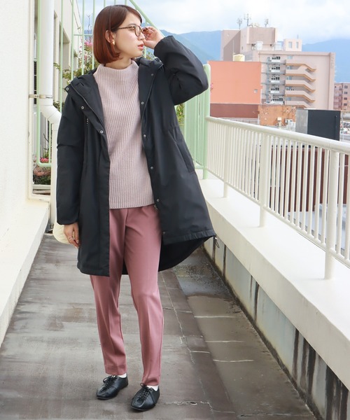 libelle more（リベル モア）の「ウォーマル中綿モッズコート（モッズコート・レディース・カーキ/ネイビー/グレイッシュベージュ/ブラック/キャメル・L/M）」の12枚目の写真