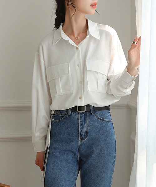 LOPASS(ロパス)の「長袖シャツ(シャツ/ブラウス・レディース・イエロー/ホワイト・MEDIUM/LARGE)」の15枚目の写真