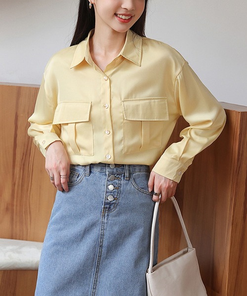 LOPASS(ロパス)の「長袖シャツ(シャツ/ブラウス・レディース・イエロー/ホワイト・MEDIUM/LARGE)」の19枚目の写真