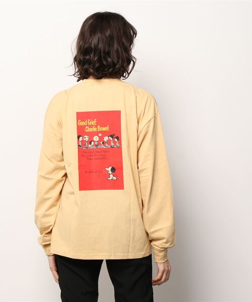 PEANUTS(ピーナッツ)の「【PEANUTS/ピーナッツ】スヌーピー バックプリント ビッグシルエット 長袖Tシャツ(Tシャツ/カットソー・レディース・チャコールグレー/オフホワイト/イエロー/ミント・M/L/XL)」の21枚目の写真