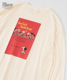 【PEANUTS/ピーナッツ】スヌーピー バックプリント ビッグシルエット 長袖Ｔシャツ