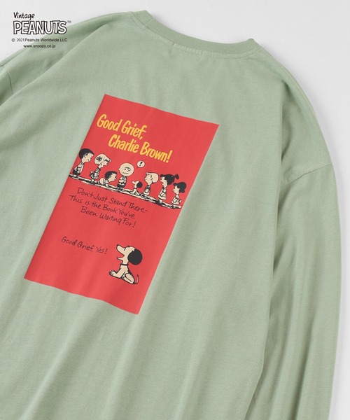 セール Peanuts ピーナッツ スヌーピー バックプリント ビッグシルエット 長袖ｔシャツ Tシャツ カットソー Peanuts ピーナッツ のファッション通販 Zozotown