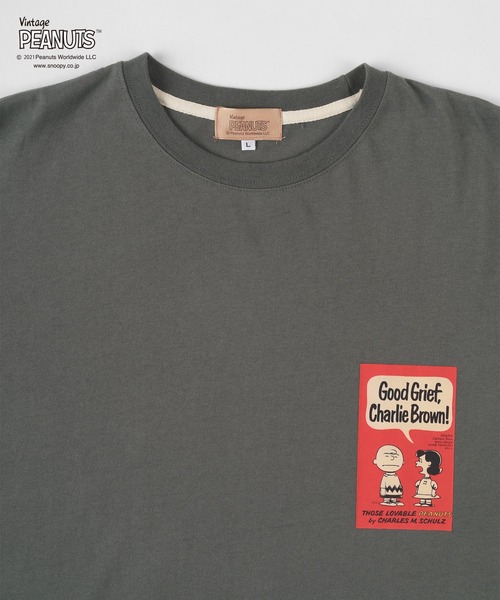PEANUTS(ピーナッツ)の「【PEANUTS/ピーナッツ】スヌーピー バックプリント ビッグシルエット 長袖Tシャツ(Tシャツ/カットソー・レディース・チャコールグレー/オフホワイト/イエロー/ミント・M/L/XL)」の18枚目の写真