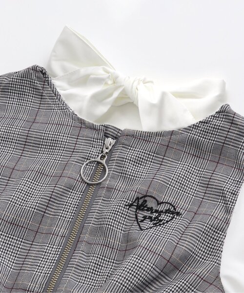 algy（アルジー）の「シャツ袖ドッキングワンピ（ワンピース・キッズ・ブラック/ブラウン/ベージュ・X-SMALL/XX-SMALL/SMALL/MEDIUM）」の17枚目の写真