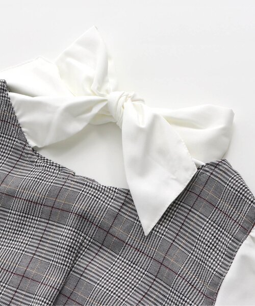 algy（アルジー）の「シャツ袖ドッキングワンピ（ワンピース・キッズ・ブラック/ブラウン/ベージュ・X-SMALL/XX-SMALL/SMALL/MEDIUM）」の20枚目の写真