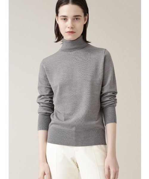 BOSCH（ボッシュ）の「◆ハイゲージタートルニット（ニット/セーター・レディース・ホワイト/ブラック/グレー/イエロー/ピンク/ライトグリーン/グリーン・38）」の4枚目の写真