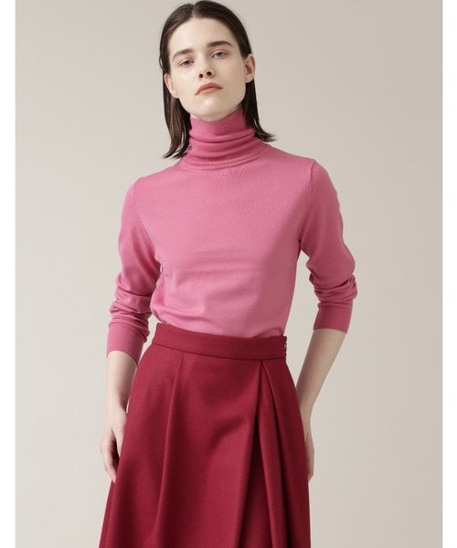 BOSCH（ボッシュ）の「◆ハイゲージタートルニット（ニット/セーター・レディース・ホワイト/ブラック/グレー/イエロー/ピンク/ライトグリーン/グリーン・38）」の7枚目の写真