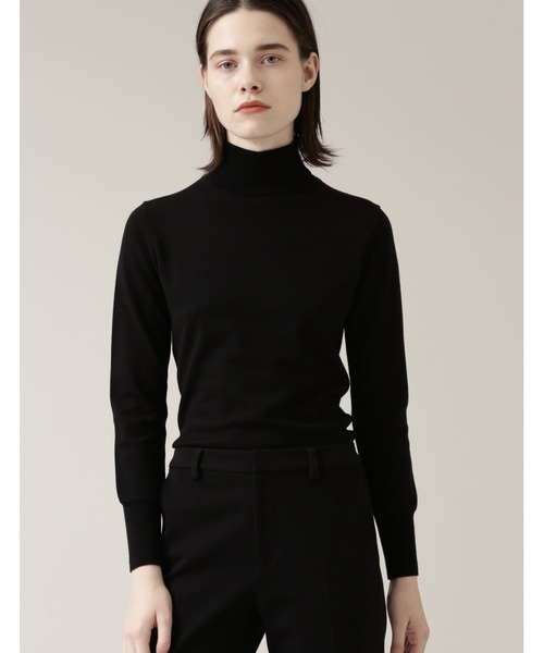 BOSCH（ボッシュ）の「◆ハイゲージタートルニット（ニット/セーター・レディース・ホワイト/ブラック/グレー/イエロー/ピンク/ライトグリーン/グリーン・38）」の3枚目の写真