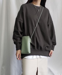 【 6color 】ヘムラウンドクルーネックオーバートレーナー