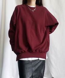 【 6color 】ヘムラウンドクルーネックオーバートレーナー