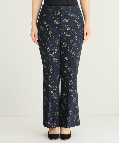 journal standard L'essage（ジャーナルスタンダードレサージュ）の「ジャカードスリムフレアパンツ◆（その他パンツ・レディース・ネイビー・38/36）」の7枚目の写真