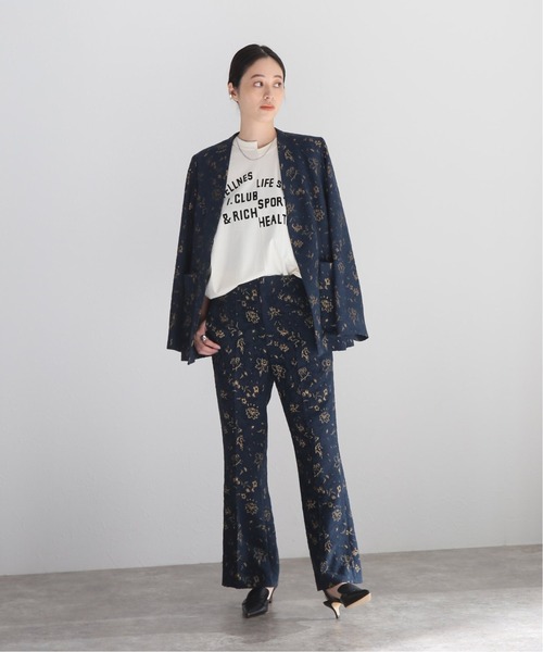 journal standard L'essage（ジャーナルスタンダードレサージュ）の「ジャカードスリムフレアパンツ◆（その他パンツ・レディース・ネイビー・38/36）」の13枚目の写真