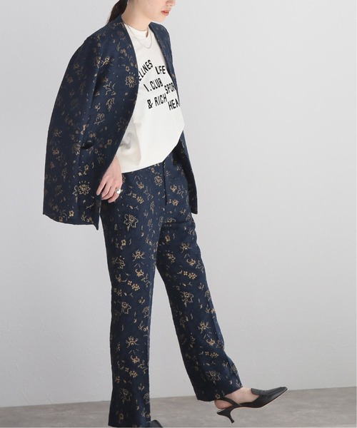 journal standard L'essage（ジャーナルスタンダードレサージュ）の「ジャカードスリムフレアパンツ◆（その他パンツ・レディース・ネイビー・38/36）」の4枚目の写真