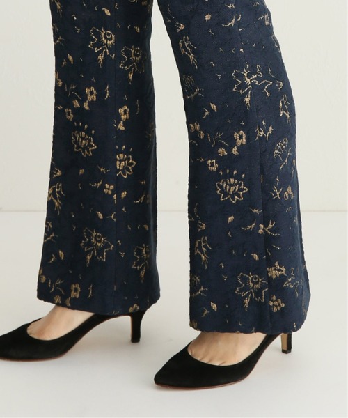 journal standard L'essage（ジャーナルスタンダードレサージュ）の「ジャカードスリムフレアパンツ◆（その他パンツ・レディース・ネイビー・38/36）」の3枚目の写真