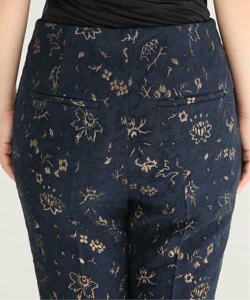 journal standard L'essage（ジャーナルスタンダードレサージュ）の「ジャカードスリムフレアパンツ◆（その他パンツ・レディース・ネイビー・38/36）」の6枚目の写真