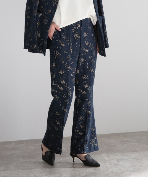 journal standard L'essage（ジャーナルスタンダードレサージュ）の「ジャカードスリムフレアパンツ◆（その他パンツ・レディース・ネイビー・38/36）」の22枚目の写真