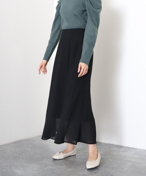 archives（アルシーヴ）の「フロッキードットマーメイドスカート（スカート・レディース・ブラック/アイボリー/グリーン・MEDIUM）」の2枚目の写真