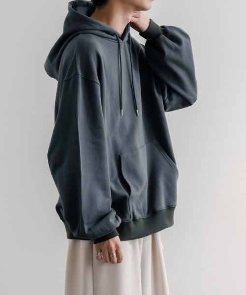 epnok（エプノック）の「ヘビーウェイトルーズパーカー（パーカー・メンズ・グレイッシュベージュ/グレイッシュブルー/モカ・MEDIUM/LARGE/SMALL）」の6枚目の写真