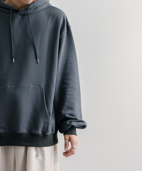 epnok（エプノック）の「ヘビーウェイトルーズパーカー（パーカー・メンズ・グレイッシュベージュ/グレイッシュブルー/モカ・MEDIUM/LARGE/SMALL）」の14枚目の写真