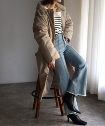 スタンドカラーダウンコート