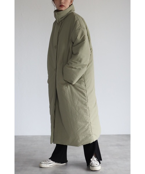 Bonjour Sagan(ボンジュールサガン)の「スタンドカラーダウンコート(ダウンジャケット/コート・レディース・ブラック/ライトグリーン/ライトベージュ/カーキ/ベージュ・FREE)」の17枚目の写真