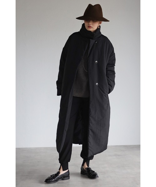 Bonjour Sagan(ボンジュールサガン)の「スタンドカラーダウンコート(ダウンジャケット/コート・レディース・ブラック/ライトグリーン/ライトベージュ/カーキ/ベージュ・FREE)」の21枚目の写真