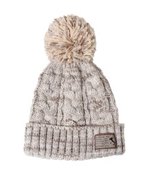 14+ | イタリア糸ポン付きニット帽(ニットキャップ/ビーニー)