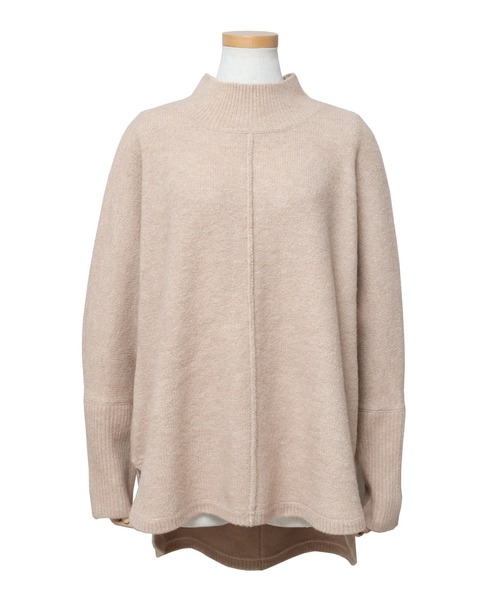reca(レカ)の「ゆるシルエットで華奢見え叶う!ドルマンスリーブハイネックリブタートルニット(ニット/セーター・レディース・ダークブラウン/オートミール/ベージュ/チャコールグレー/ブルーグレー・M)」の21枚目の写真
