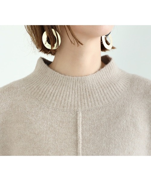 reca(レカ)の「ゆるシルエットで華奢見え叶う!ドルマンスリーブハイネックリブタートルニット(ニット/セーター・レディース・ダークブラウン/オートミール/ベージュ/チャコールグレー/ブルーグレー・M)」の14枚目の写真