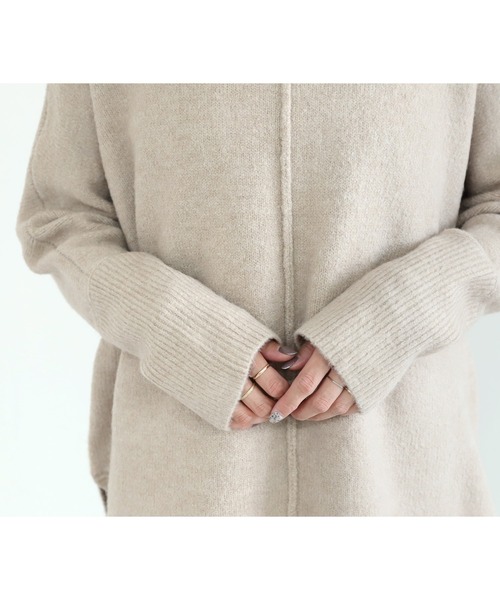 ゆるシルエットで華奢見え叶う！ドルマンスリーブハイネックリブ