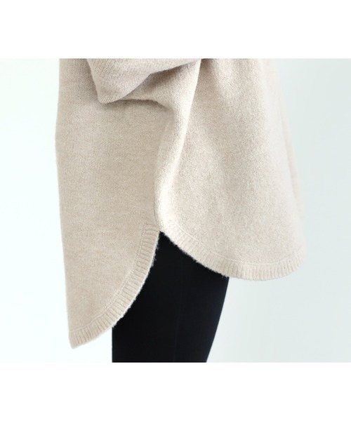 reca(レカ)の「ゆるシルエットで華奢見え叶う!ドルマンスリーブハイネックリブタートルニット(ニット/セーター・レディース・ダークブラウン/オートミール/ベージュ/チャコールグレー/ブルーグレー・M)」の17枚目の写真