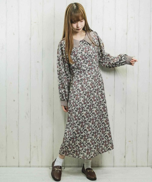 Hamble by Par Avion（ハンブルバイパラビオン）の「ゴブラン柄ワンピース（ワンピース・レディース・ブラック/ブラウン・ONESIZE）」の18枚目の写真