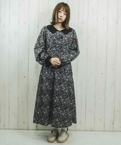 Hamble by Par Avion（ハンブルバイパラビオン）の「ゴブラン柄ワンピース（ワンピース・レディース・ブラック/ブラウン・ONESIZE）」の12枚目の写真