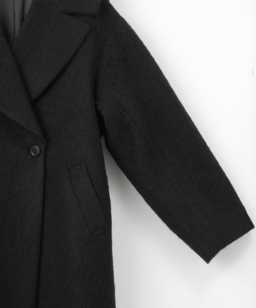 yuw（ユウ）の「モヘヤシャギーセーラーコート　257950（チェスターコート・レディース・ブラウン・FREE）」の2枚目の写真