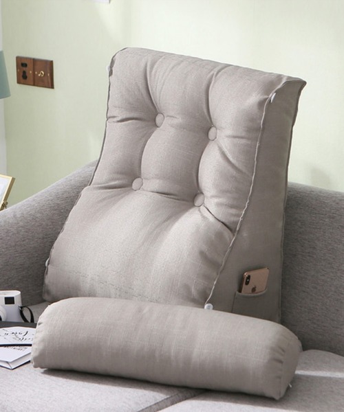 aimoha（アイモハ）の「【おうち時間＆テレワークの味方！】クッション付き腰掛クッション（クッション/クッションカバー・レディース・オフホワイト/ベージュ/ライトブルー/グリーン/グレー/ネイビー・FREE）」の4枚目の写真