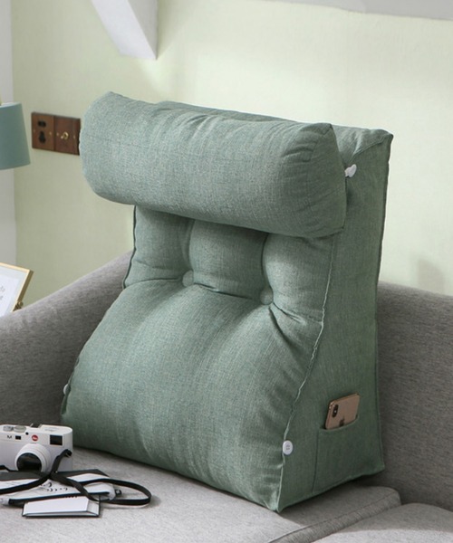 aimoha（アイモハ）の「【おうち時間＆テレワークの味方！】クッション付き腰掛クッション（クッション/クッションカバー・レディース・オフホワイト/ベージュ/ライトブルー/グリーン/グレー/ネイビー・FREE）」の2枚目の写真