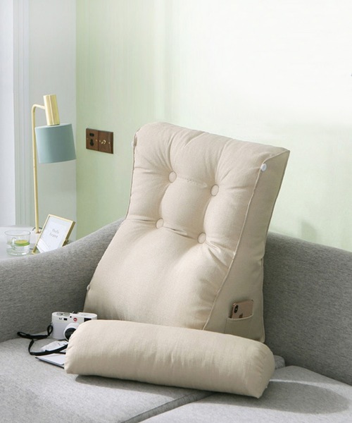 aimoha（アイモハ）の「【おうち時間＆テレワークの味方！】クッション付き腰掛クッション（クッション/クッションカバー・レディース・オフホワイト/ベージュ/ライトブルー/グリーン/グレー/ネイビー・FREE）」の13枚目の写真