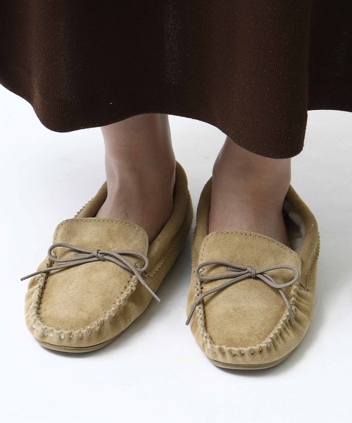 salle de bal（サルデバル）の「GLENCROFT / グレンクロフト  ウールモカシン シューズ GLEN CROFT DB32 IPJ（スリッポン・レディース・ベージュ・6/3/4/5）」の7枚目の写真