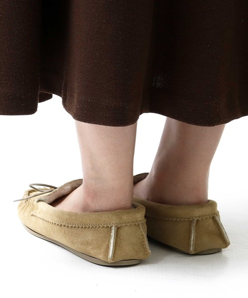 salle de bal（サルデバル）の「GLENCROFT / グレンクロフト  ウールモカシン シューズ GLEN CROFT DB32 IPJ（スリッポン・レディース・ベージュ・6/3/4/5）」の6枚目の写真