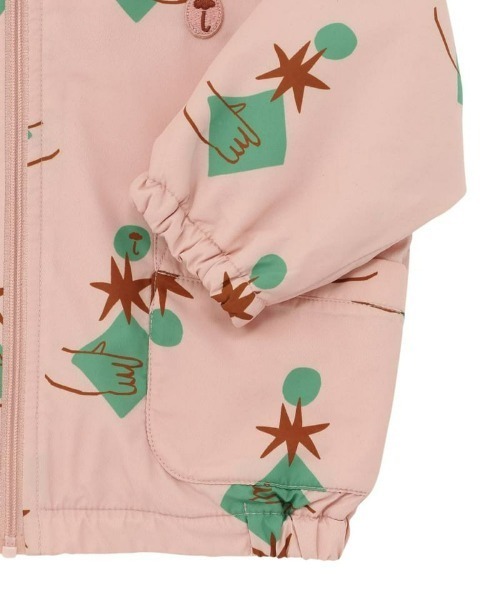 moimoln(モイモルン)の「ムーンショット柄化繊フリースブルゾン(ブルゾン・キッズ・ライトイエロー/ピンク・100cm/110cm/120cm/130cm/90cm)」の6枚目の写真