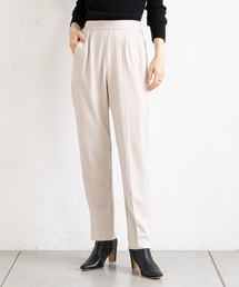 ウール調ストレッチテーパードパンツ